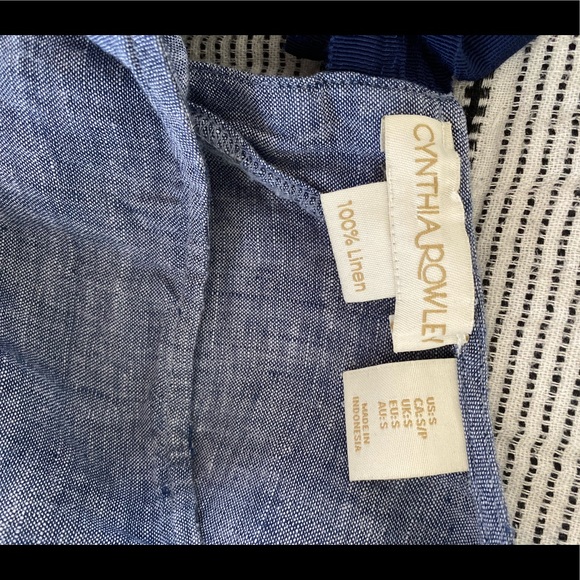 Cynthia Rowley Linen Chambray Top - Picture 3 of 3